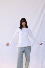 Long Sleeve T-Shirt Cotton White