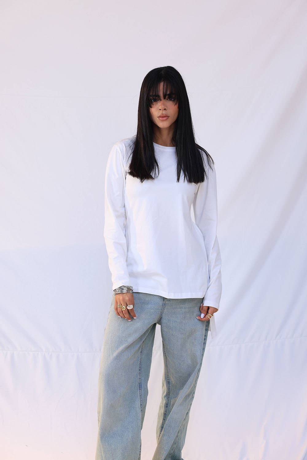 Long Sleeve T-Shirt Cotton White