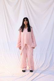 Pink Turkish Linen Plain Top With Capishou