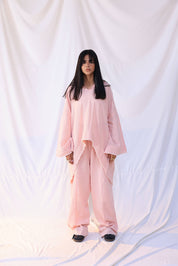 Pink Turkish Linen Plain Top With Capishou