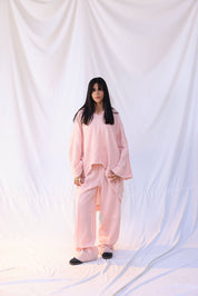 Pink Turkish Linen Plain Top With Capishou