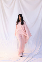 Pink Turkish Linen Plain Top With Capishou