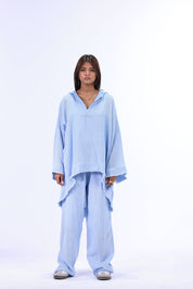 BABY BLUE Turkish Linen Plain pants