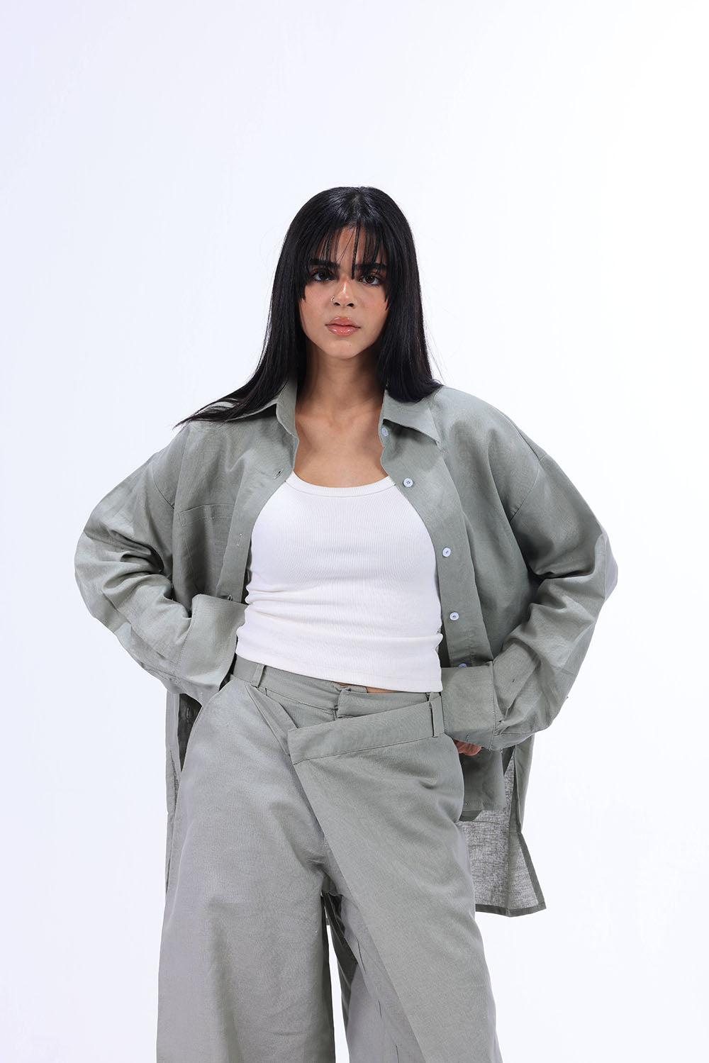 PLS pants skirt lenin olive