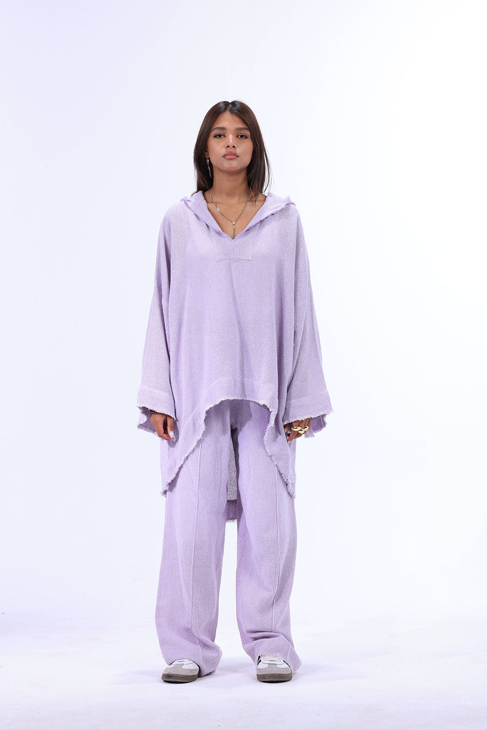 Mauve Turkish Linen Plain Top With Capishou