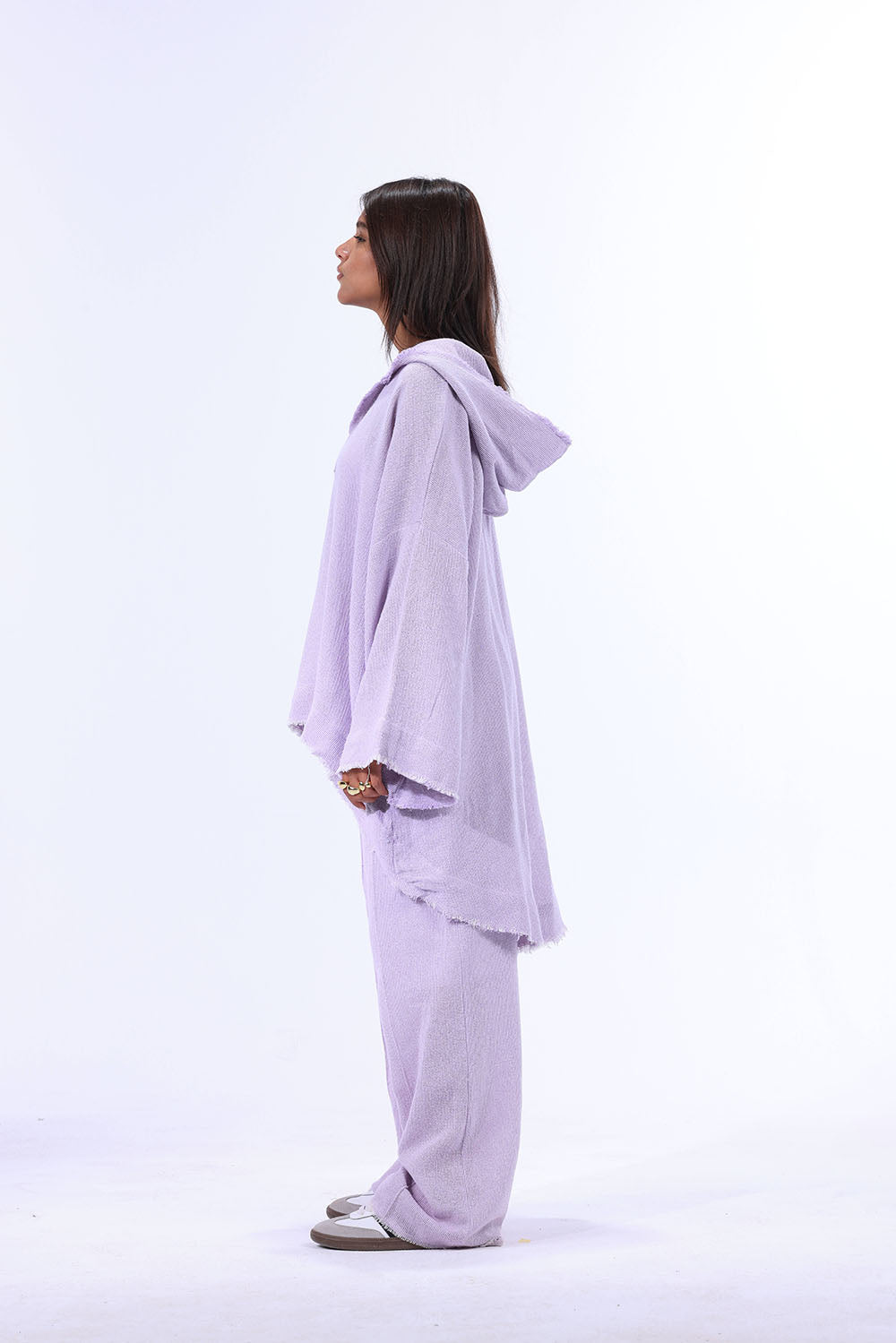 Mauve Turkish Linen Plain Top With Capishou