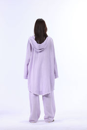 Mauve Turkish Linen Plain Top With Capishou