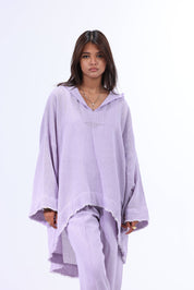 Mauve Turkish Linen Plain Top With Capishou