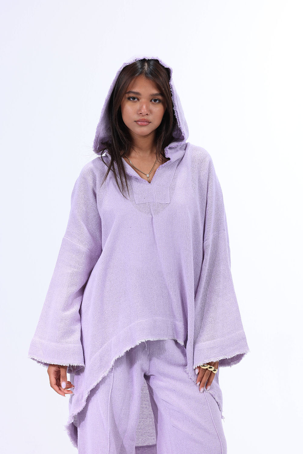 Mauve Turkish Linen Plain Top With Capishou