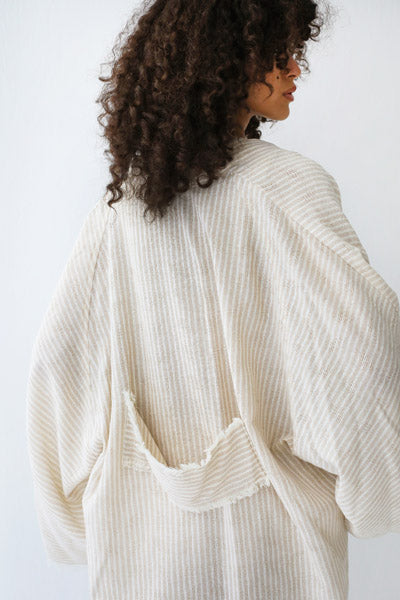 Turkish Linen Longline Cardigan CAFE