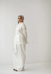 Versatile Linen Pants WHITE