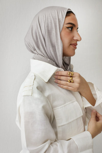 Belted Linen Top white