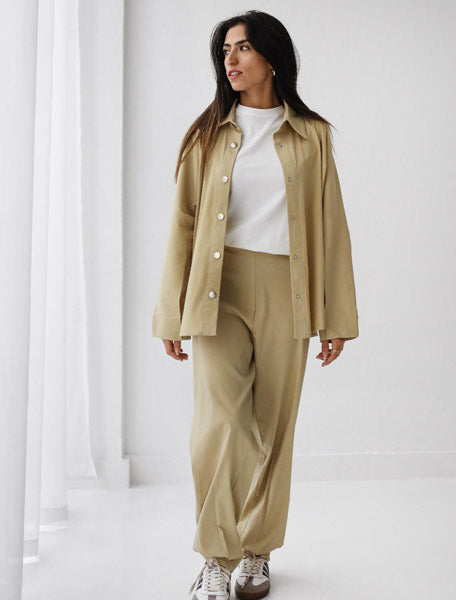 Oversized Blend Shirt BEIGE