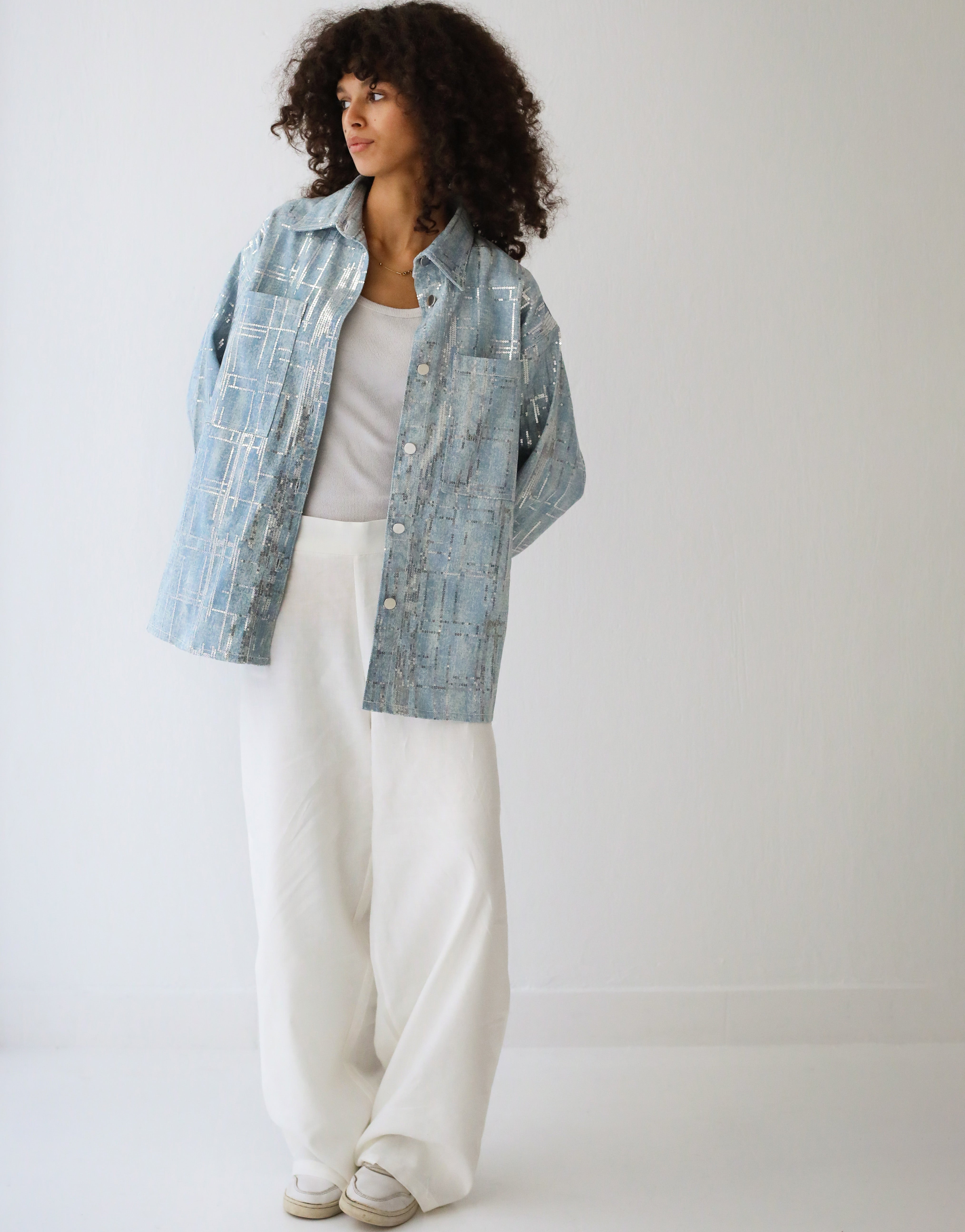 Denim Utility Pocket Shirt Blue