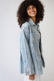 Denim Utility Pocket Shirt Blue