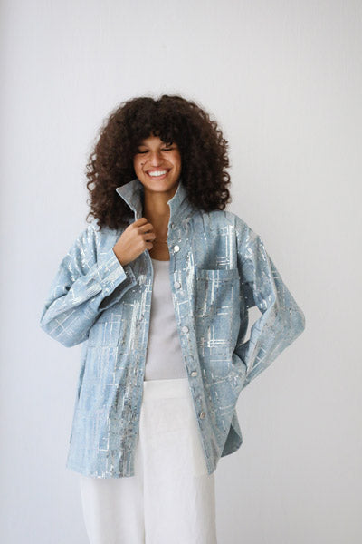 Denim Utility Pocket Shirt Blue
