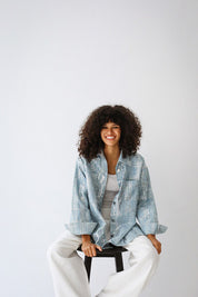 Denim Utility Pocket Shirt Blue