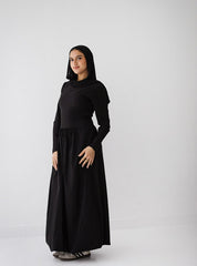 Sleeved Baloon Dress BLACK