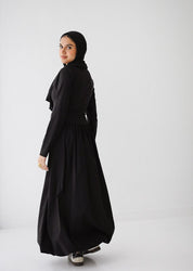 Sleeved Baloon Dress BLACK