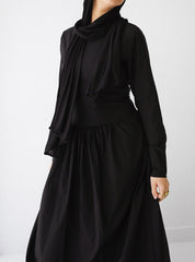 Sleeved Baloon Dress BLACK