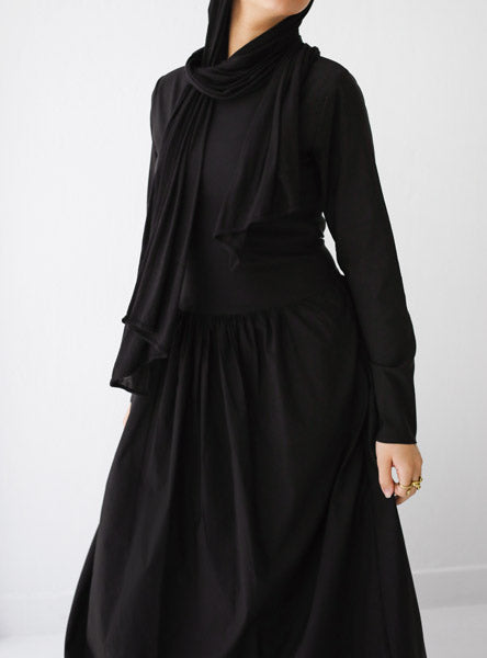 Sleeved Baloon Dress BLACK
