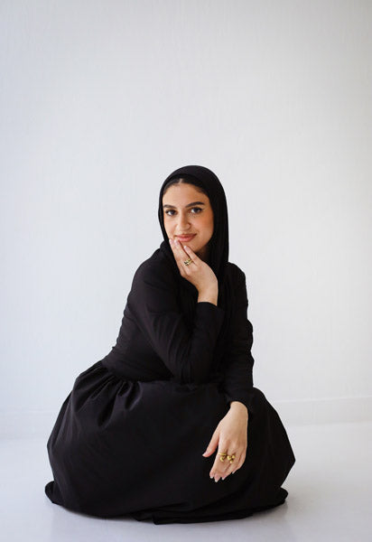 Sleeved Baloon Dress BLACK