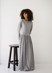 Sleeved Baloon Dress GRAY
