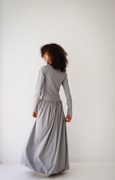 Sleeved Baloon Dress GRAY
