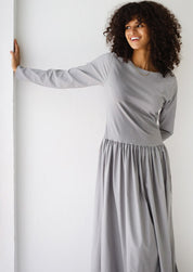 Sleeved Baloon Dress GRAY
