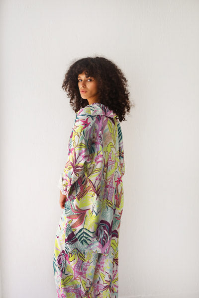 Floral Printed Pants WHITE