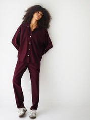 Light Jogger Pants Burgundy
