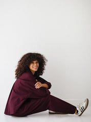 Oversized Blend Shirt Burgundy