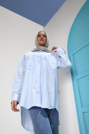 Chemise Poplin Cotton Baby Blue