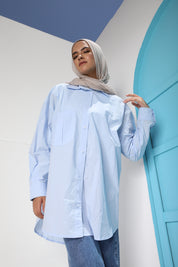 Chemise Poplin Cotton Baby Blue