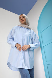 Chemise Poplin Cotton Baby Blue