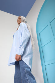 Chemise Poplin Cotton Baby Blue