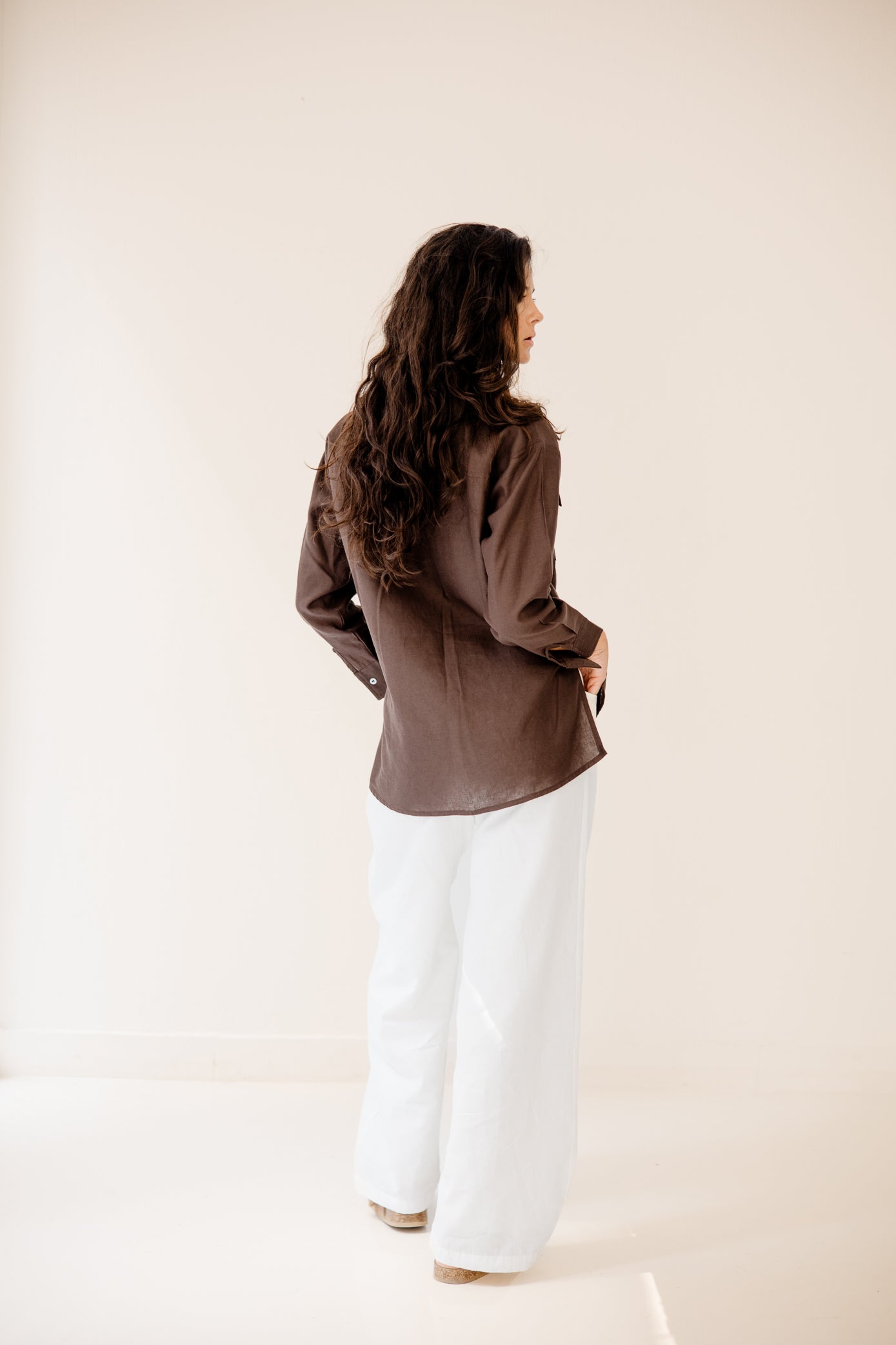 Essential Linen Chill Shirt BROWN