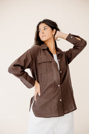 Essential Linen Chill Shirt BROWN