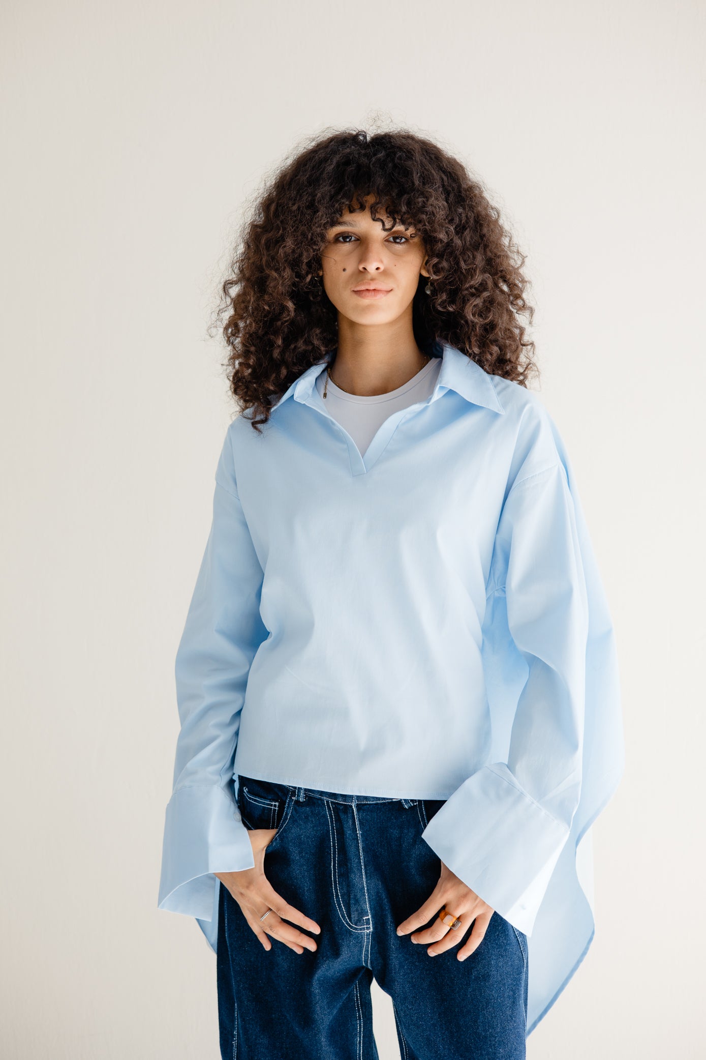 The Poplin Cape Shirt