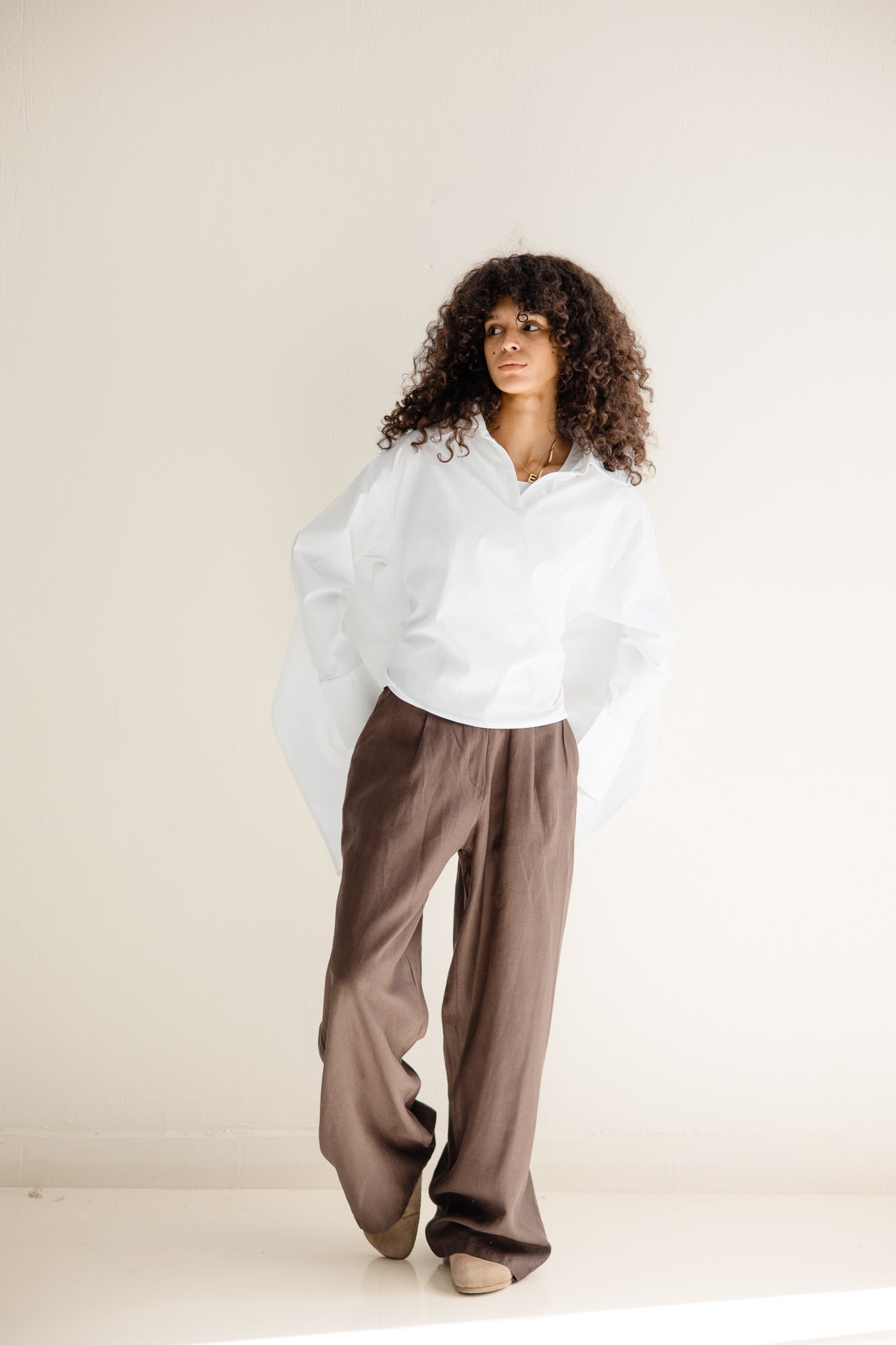The Poplin Cape Shirt