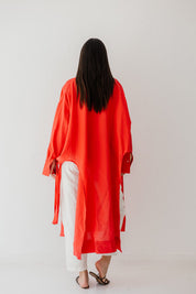 Luxe Linen Breeze Shirt RED