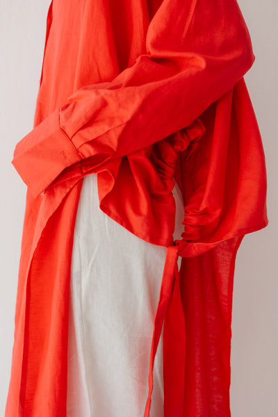 Luxe Linen Breeze Shirt RED