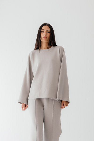 The Flow Form Top Gray