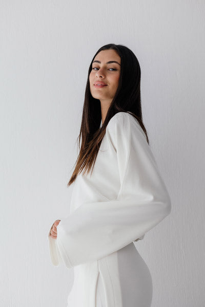 The Luxe Lounge Top White