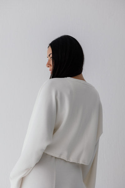 The Luxe Lounge Top White