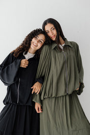 Satin Serenity Ensemble - Skirt OLIVE