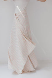 Solana Linen Midi Skirt Pink