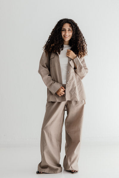 Essential Linen Chill Shirt CAFE