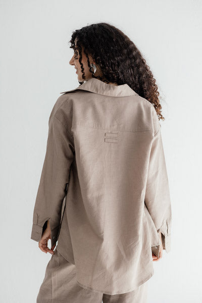Essential Linen Chill Shirt CAFE