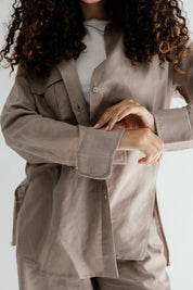 Essential Linen Chill Shirt CAFE